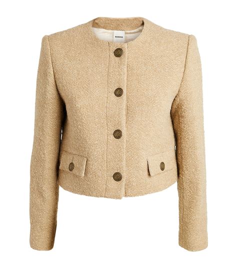 Cropped jacket in bouclé tweed 